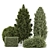 Outdoor Plants Bush Set 2389 3D model small image 1