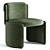 Ergonomic Hug Lounge Chair 3D model small image 3