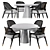 A-Frame Dining Chair and Table 3D model small image 1