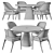 A-Frame Dining Chair and Table 3D model small image 6