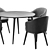 Modern Dining Chair Set 142 3D model small image 5