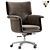 Modern Humphrey Desk Chair, Natural 3D model small image 4