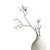 White Floral Vase Set 3D model small image 2