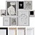 Modern Wall Paintings Set with Multiple Frame Colors 3D model small image 1