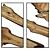  Rustic Metal & Olive Wood Wall Art 3D model small image 13