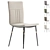 Sleek High-Back Leather Dining Chair 3D model small image 2