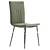 Sleek High-Back Leather Dining Chair 3D model small image 4