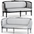 Elegant Modern MK.1117V Sofa 3D model small image 5