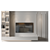 Modern TV Wall Set Design 3D model small image 2