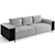 Contemporary Trussardi Casa Deven Sofa 3D model small image 4