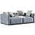 Modern Poliform Shangai 2-Seater Sofa 3D model small image 2