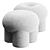 Elegant Seating Pouf Ottoman 3D model small image 3