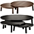 Round Wooden Leila Coffee Tables 3D model small image 1