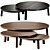 Round Wooden Leila Coffee Tables 3D model small image 2