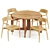 Collector Dining Set: Fondes Chair & Table 3D model small image 1