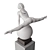 Elegant Gymnast Ball Sculpture 3D model small image 3