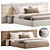Modern Double Bed Orly 3D model small image 1