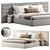 Modern Double Bed Orly 3D model small image 4