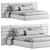 Modern Double Bed Orly 3D model small image 6