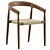 Teak Wood Visby Dining Chair 3D model small image 1