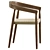 Teak Wood Visby Dining Chair 3D model small image 2