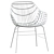 Outdoor ILDERHUSE Natural Chair 3D model small image 5