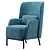 Modern Velvet Accent Chair "Vil 3D model small image 2