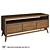 Teak TV Stand TWIST 128 3D model small image 1