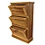 Teak Corso Shoe Cabinet 3D model small image 3