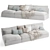 Elegant ARIA Sectional Sofa 3D model small image 1