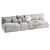 Elegant ARIA Sectional Sofa 3D model small image 2