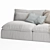 Elegant ARIA Sectional Sofa 3D model small image 6