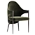 Elegant Velvet Dining Chairs Set 3D model small image 4