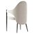 Elegant Velvet Dining Chairs Set 3D model small image 6