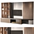 Modern TV Wall Set Furniture 3D model small image 1
