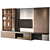 Modern TV Wall Set Furniture 3D model small image 4
