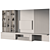 Modern TV Wall Set Furniture 3D model small image 5