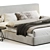 Luxury Minotti Powell Bed 3D Model 3D model small image 3