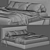 Luxury Minotti Powell Bed 3D Model 3D model small image 4