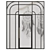 Modern Entrance Door Set 84 3D model small image 2