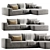 Versatile Modular Sectional Sofa Set 3D model small image 1