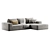 Versatile Modular Sectional Sofa Set 3D model small image 2