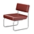 Retro Iron & Red Armchairs 3D model small image 1