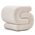 Elegant Jaszlyn Velvet Ottoman 3D model small image 3