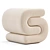 Elegant Jaszlyn Velvet Ottoman 3D model small image 4