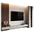 Modern Wall Mounted TV Set 3D model small image 1