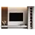Modern Wall Mounted TV Set 3D model small image 2
