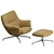 Muuto Doze Lounge Chair Ottoman Set 3D model small image 7