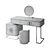 Modern Bathroom Vanity Set 3D model small image 4