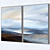 Large Wall Paintings Set with Various Frame Colors 3D model small image 2